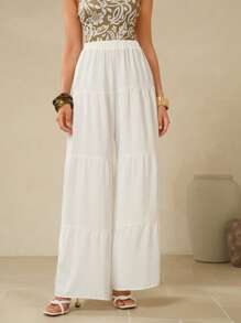 Swim Chiccia 女士白色蛋糕形长裤罩衫