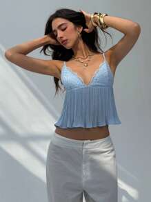 Aloruh 1pc Women Solid Color Camisole Tank Top, Fashionable & Suitable For Summer