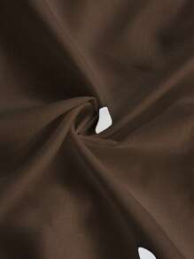 INAWLY Women's Minimalist Polka Dot 2 Pieces Set, Spring/Summer - Coffee Brown - View 5