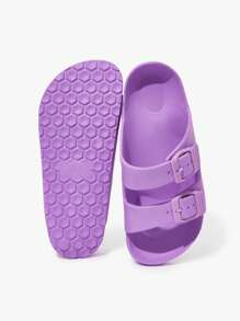 JNSQ Sandales d'été en EVA pour enfants en violet, légères et confortables, antidérapantes, convenant pour le port intérieur et extérieur, pour garçons et filles