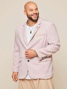 EASEVO 秋冬大码男士休闲梭织长袖西装外套