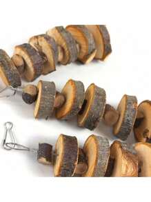 Small Animal Chews Toy, Natural Apple Wood Block Cage Hanging Molars Treats Snack For Hamsters Rabbits Bunny Bird Parrots Chinchilla Guinea Pig Gerbils Squirrels - Multicolor - View 3