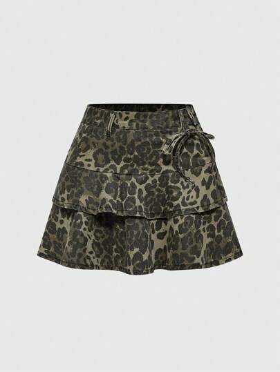 Fairycore Women Denim Casual Skirt, Fashionable For Summer