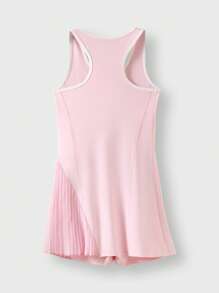 JNSQ Robe de sport professionnelle pour filles pour l'extérieur, retour à l'école. Robe de sport professionnelle pour enfants avec col rond, 4 fils, 6 lignes, impression réfléchissante 3M pour l'extérieur