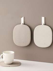 1pc Multipurpose Dining Table Mat, Kitchen Striped Non-Slip Heat-Resistant Placemat, Silicone Thick Insulation Pad, Slip Proof Kitchen Items, Practical Holiday Home Gift