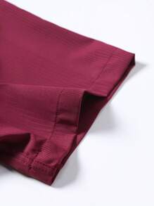 Manfinity Mode Camisa casual de manga corta de un solo pecho de unicolor para hombres, ideal para el verano