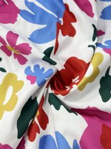 SHEIN LUNE 复古风格日式街头美学艺术巴洛克碎花短袖衬衫 - 彩色 - 查看 5