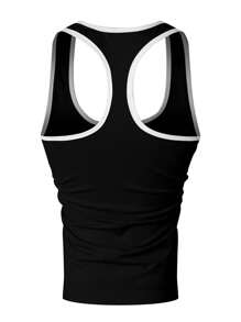 Manfinity Dauomo Men's Summer Binding Crew Neck Slim Fit Casual Tank Top