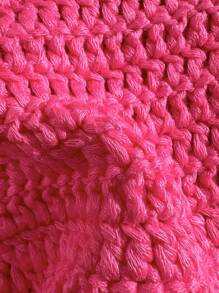 Swim Mod Chaleco cubreplaya de ganchillo sexy con decoración floral y calado abierto para mujeres - Multicolor - Ver 6