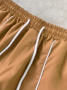 PAVTROS 2 件套男士星星印花撞色短袖拉链衬衫和短裤套装