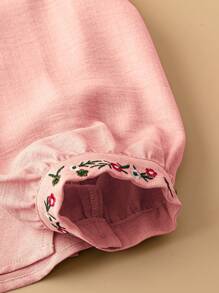 SHEIN LUNE 2pcs Plus Size Women Woven Casual Two Pieces Set For Autumn - Pink - View 3