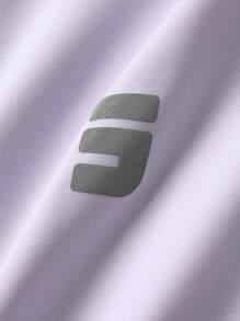 JNSQ T-shirt de sport professionnel pour extérieur pour préadolescentes retournant à l'école, t-shirt de sport ample à col rond pour enfants avec patchwork en maille et impression réfléchissante 3M