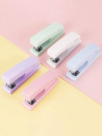 Morandi Color Handheld Stapler - Mini Stapler For Students, Small Office Stapler, Grip Stapler For Paper, Desktop Booklet Maker
