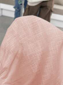 SHEIN LUNE Women's Half Open Placket Button Down Blouse, Fashion For Summer - Pink - View 6