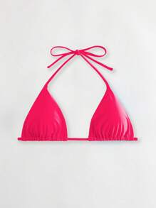 SHEIN Swim Triangle Bikini Top (Ties & Removable Knot Design)
