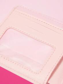THE POWERPUFF GIRLS X SHEIN 1pc Blossom, Bubbles, Buttercup Pattern Women Creative PU Casual Short Folding Wallet, Coin Purse, Card Case, Multipurpose Zipper Wallet