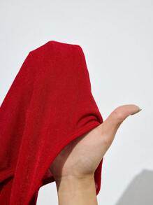 Maija 2025 夏季新款红色不对称镂空连体泳衣，适合女士，优雅休闲度假海滩日常百搭时尚派对婚礼宾客早午餐独立日母亲节音乐节毕业典礼 - 紅色 - 查看 8