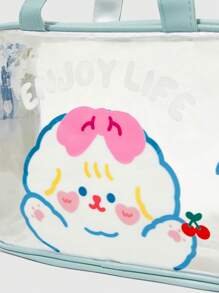 ROMWE Kawaii 时尚可爱卡通印花透明化妆包