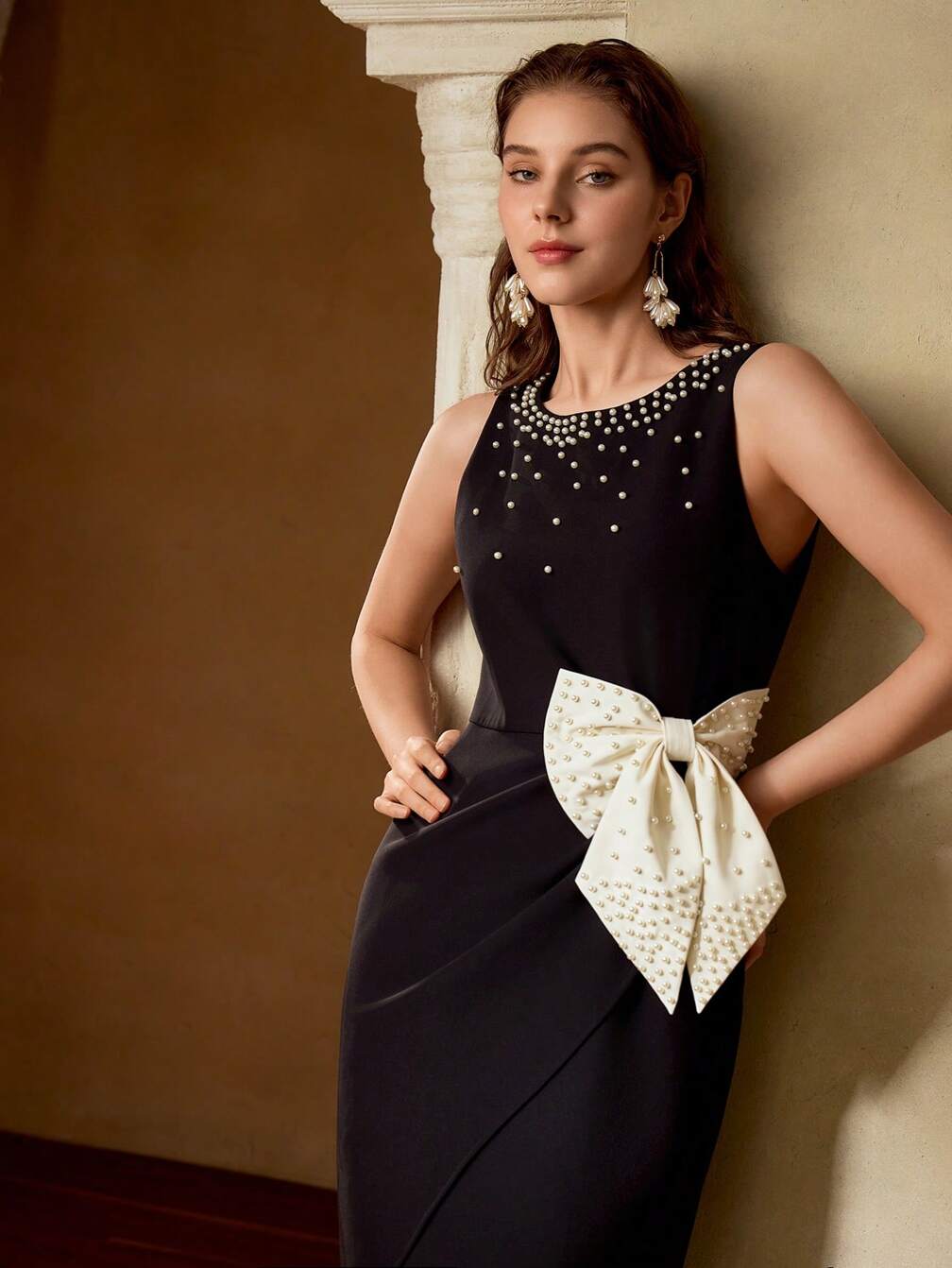 blue dress open back Open-Back Long Satin Prom with Twist Knot Style:EE0164ABK this dress is designed review_group_tutu_dress Dress woman Calvin Klein