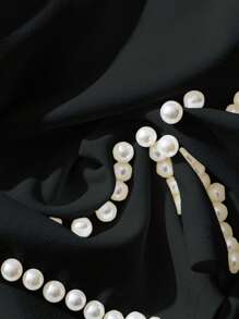 Franclia 女士优雅纯色珍珠装饰修身吊带背心