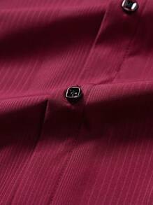Manfinity Mode Camisa casual de manga corta de un solo pecho de unicolor para hombres, ideal para el verano