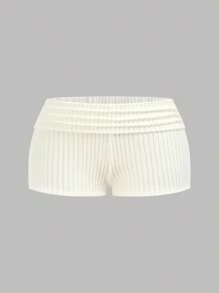 Girlism 2pcs Teen Girls Clean Girl White Striped Top And Shorts Set, Casual Solid Color Spaghetti Strap Top And Shorts Suit For Spring, Summer, New Year, Valentine's Day, Vacation Style, Holiday, Pink/Vintage - White - View 8