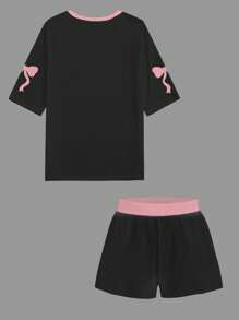 Slaydiva Bộ đồ thể thao Jersey tối giản thường ngày xuân/hè 2025, họa tiết bướm và đồ họa số 23, bộ 2 món dành cho nữ - Nhiều màu - Xem 6