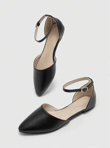 CUCCOO BIZCHIC Chaussures de bureau noires minimalistes, élégantes et confortables à bout pointu pour femme - Noir - Voir 6