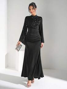 Coutiva Luxurious Diamond-Inlaid Cocktail Dress, Elegant & Graceful High-End Party Dress For Socialite