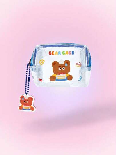 Kawaii Cute Bear Colorful Transparent Pouch/Coin Purse Decor
