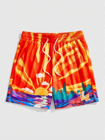 Street Life Men's Vacation Print Casual Shorts