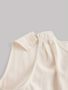 SHEIN MOD 女式卡其色挂脖阔腿连体衣 - 卡其色 - 查看 4