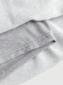 ROMWE Grunge Punk 音乐节做旧卫衣面料低腰荷叶边下摆迷你裙女款