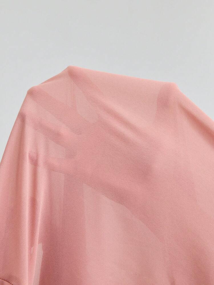2025 New Ladies Blouse, Autumn Seasonal Transition Wear, 2000s Style Retro Country Chic Office Casual Business Date Night Airport Party Daily Wear, Ruffle Tie Neck Long Sleeve Shirt, Pastel Pink, Grey Pink