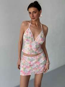 Aloruh Women Two Pieces Outfits For Daily Wear - Pink - View 1