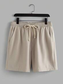 Manfinity RelaxMax Ensemble chemise à manches courtes et short à cordon de serrage en maille respirante pour homme d'été