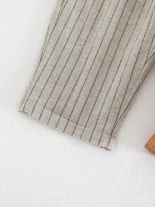 Cozy Pixies Baby Boy Colorful Striped Elastic Waist Casual Pants With Bowknot Decor