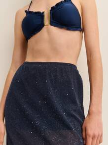 Nöista Summer Skirt Cover Up For Holidays Low Waist Y2K Style Vacation Outfits Woman Beach Outfits For Woman - Navy Blue - View 3