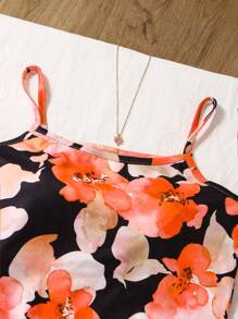 Vestido de tirantes informal con estampado floral para adolescentes