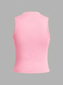 SHEIN LUNE 3pcs/Set Women Casual Solid Color Round Neck Sleeveless Tight Fitting Tank Tops, Black/White/Gray, Suitable For Summer