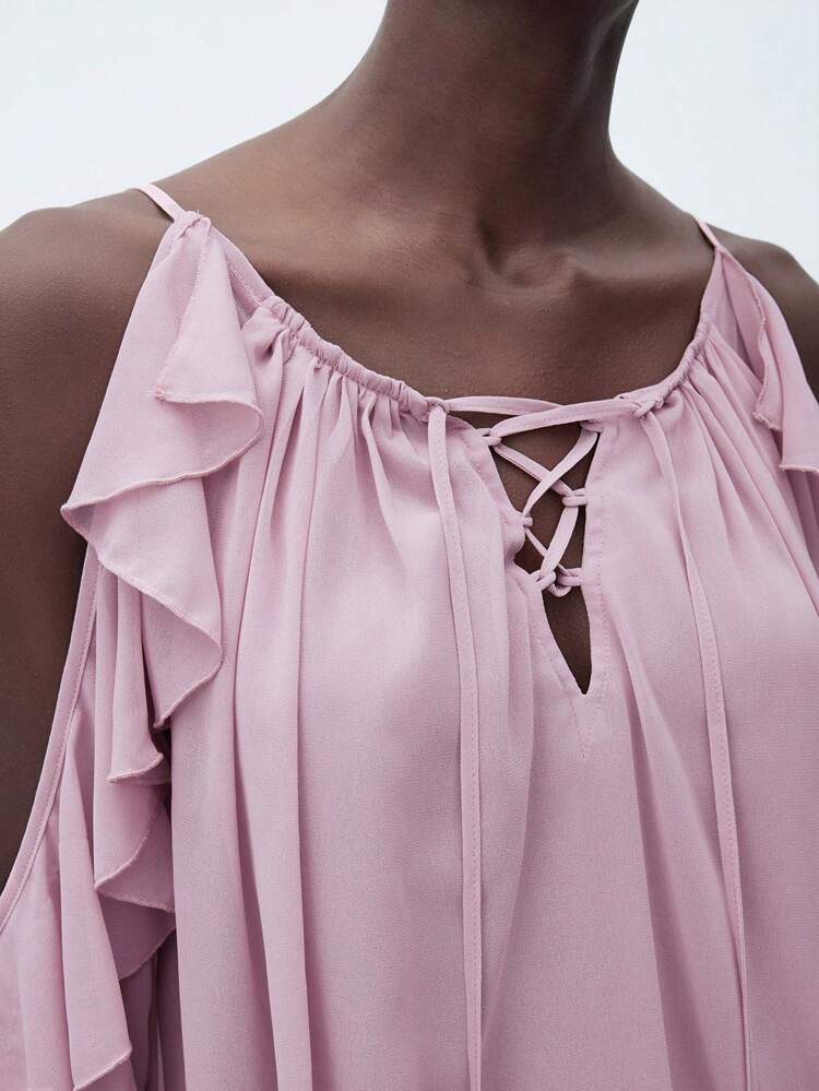 SHEIN Maija Women's Pink-Purple Multi-Layered Ruffled Off-Shoulder Casual Dress, Elegant Romantic Lightweight Beach Vacation Style, Suitable For Summer Women Short Dresses Summer Women Dresses Elegant Gown Work Summer Dresses Women Plus Sun Dress Women Plus Clothing Business Casual  Beach Beach Clothes Bohemian Style Isabie Island Vacation Outfit Summer Dopamine Vacation Outfit Ins Same Style Vacation Style Exotic Atmosphere Country Concert Western Style Clothing