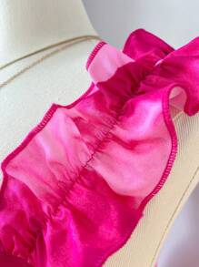 Celure Plus Size Square Neck Spaghetti Strap Ruffle Hem Elasticized Waist A-Line Maxi Dress, Elegant Holiday Colorful Tie Dye Pattern, Suitable For Spring/Summer