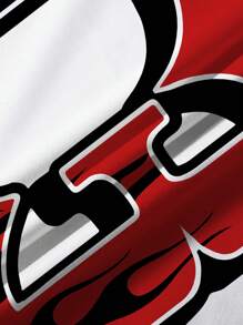 Manfinity Dauomo American Street Flame Jersey Digital Elements 男款 T 恤 - 彩色 - 查看 6