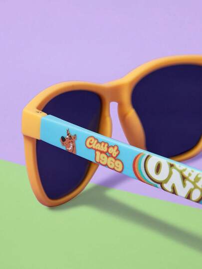 SCOOBY-DOO X SHEIN Simple Classic Versatile Cartoon Pattern Colorblock Fashion Glasses
