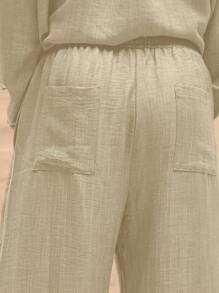 Musero Pantaloni in lino oversize solo per primavera, estate, vacanze e Pasqua
