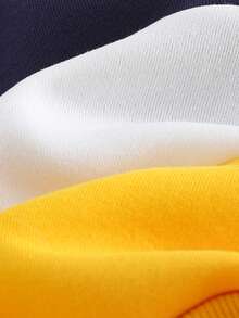 Cozy Pixies 男婴拼布撞色领长袖卫衣