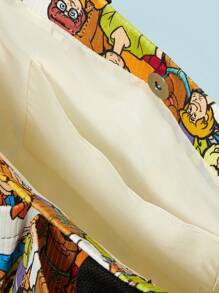 SCOOBY-DOO X SHEIN Women's Cartoon Pattern Large Capacity Fashionable Tote Bag - Multicolor - View 5