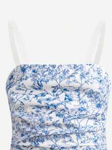 Tween Girls Loose Casual Stripe Strap Side Ruffle Hem A-Line Dress