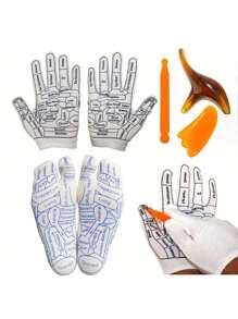SHEIN 1/3/5Set Hand Therapy Gloves And Acupressure Pen, Reflexology Massage Gloves And Socks Set With Tools - Acupressure Foot And Hand Therapy Kit For Stress And Pain Relief - Reflexology Socks, Back To School Supplies, Personal Care, Massage Soothing Relaxation Therapy Pain Relief Improve Circulation Health - Multicolor - View 4