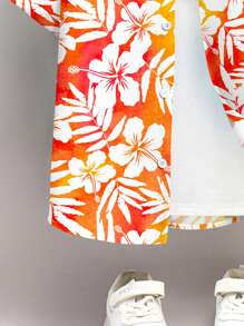 SHEIN Tween Boy Casual Graphic Print Short Sleeve Polo Shirt, Suitable For Summer - Multicolor - View 5